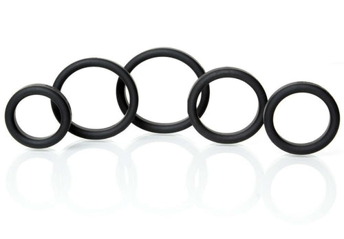Boneyard Silicone Ring 5 Pcs Kit Black
