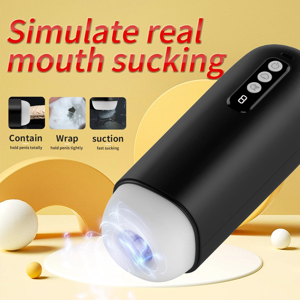 Best Selling Adult Smart Masturbator Sexy Male Machine with Sucking Sound & Vibrating Feature Includes Smart Counting