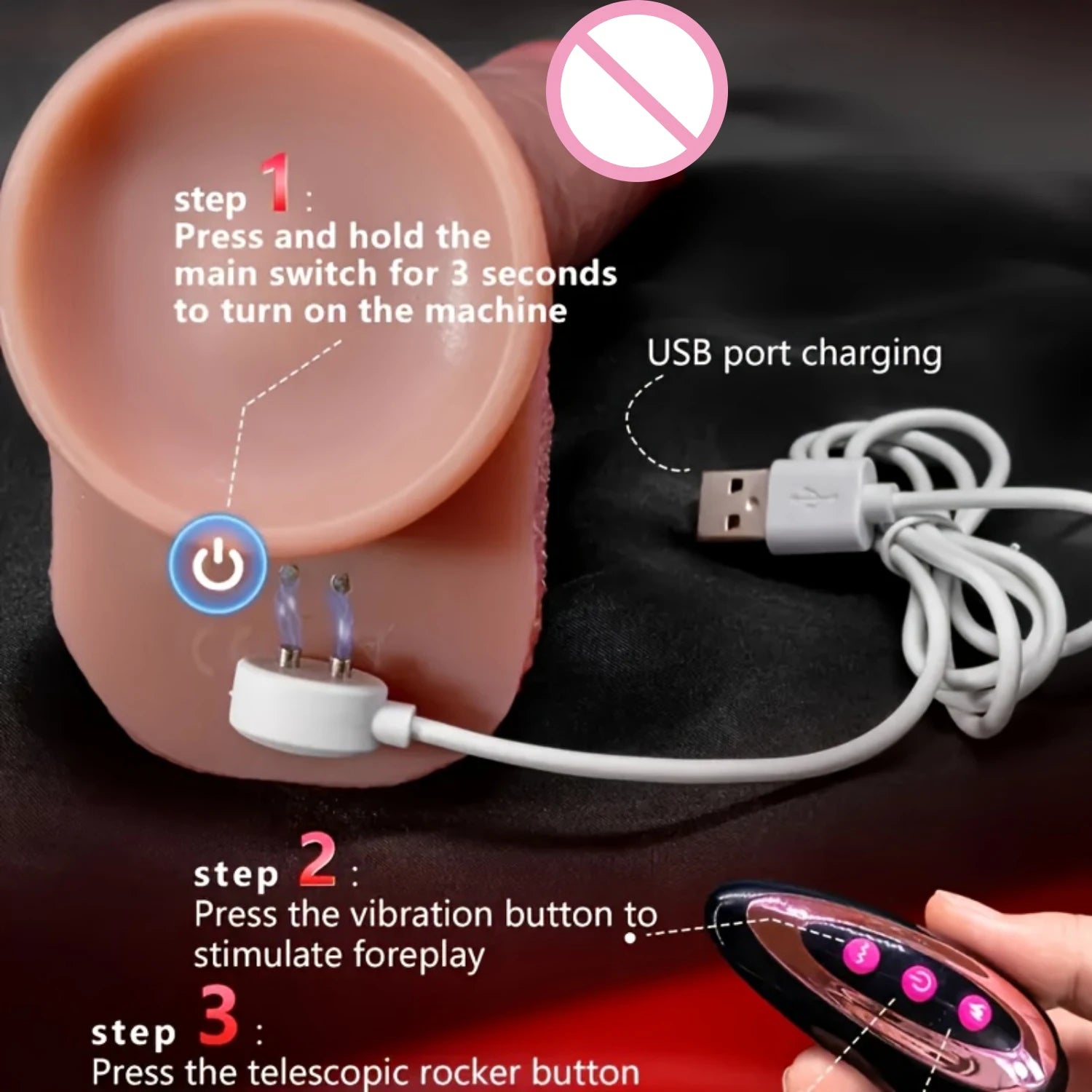 Big Vibrator Dildo for Women Heating Thrusting Vibrating Sex Machine Adult Sex Toys Dick Realistic Telescopic Dildos Vibrators