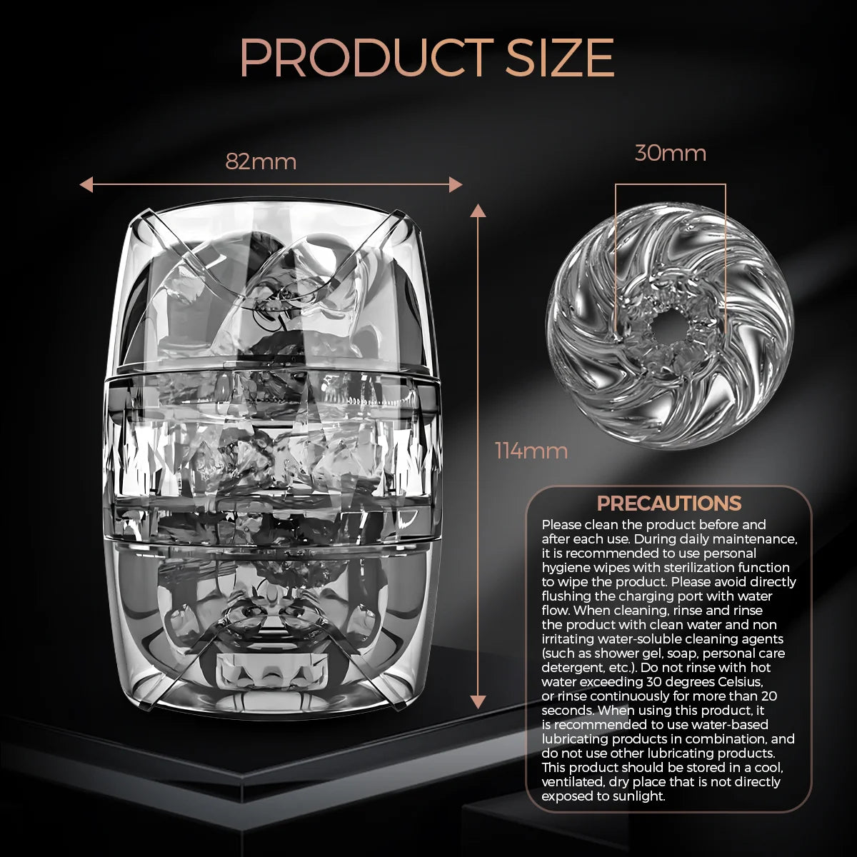 Transparent Manual Male Masturbator Pocket Pussy Masturbation with Vagina Textured Blowjob Sex Toys Penis Masturbation Sleeve