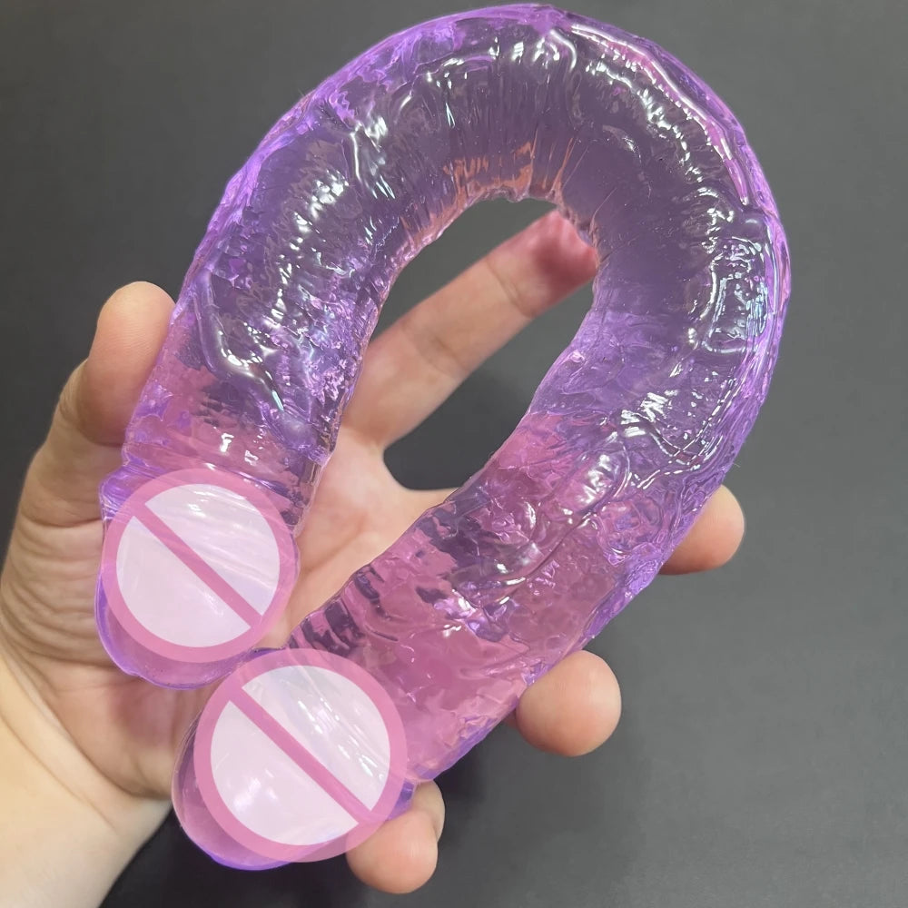 Double Dildo Realistic Penis Lesbian Couple Toys & Bullet Vibrator Sex Toys for Woman Anal Vigina Adult Sex Products