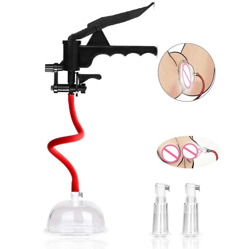 Pussy Pump Manual Breast Enlarger  Sucking Cup Nipple Sucker Suction Cover Adult Sex Toys for Women Vaginal Clit Stimulator