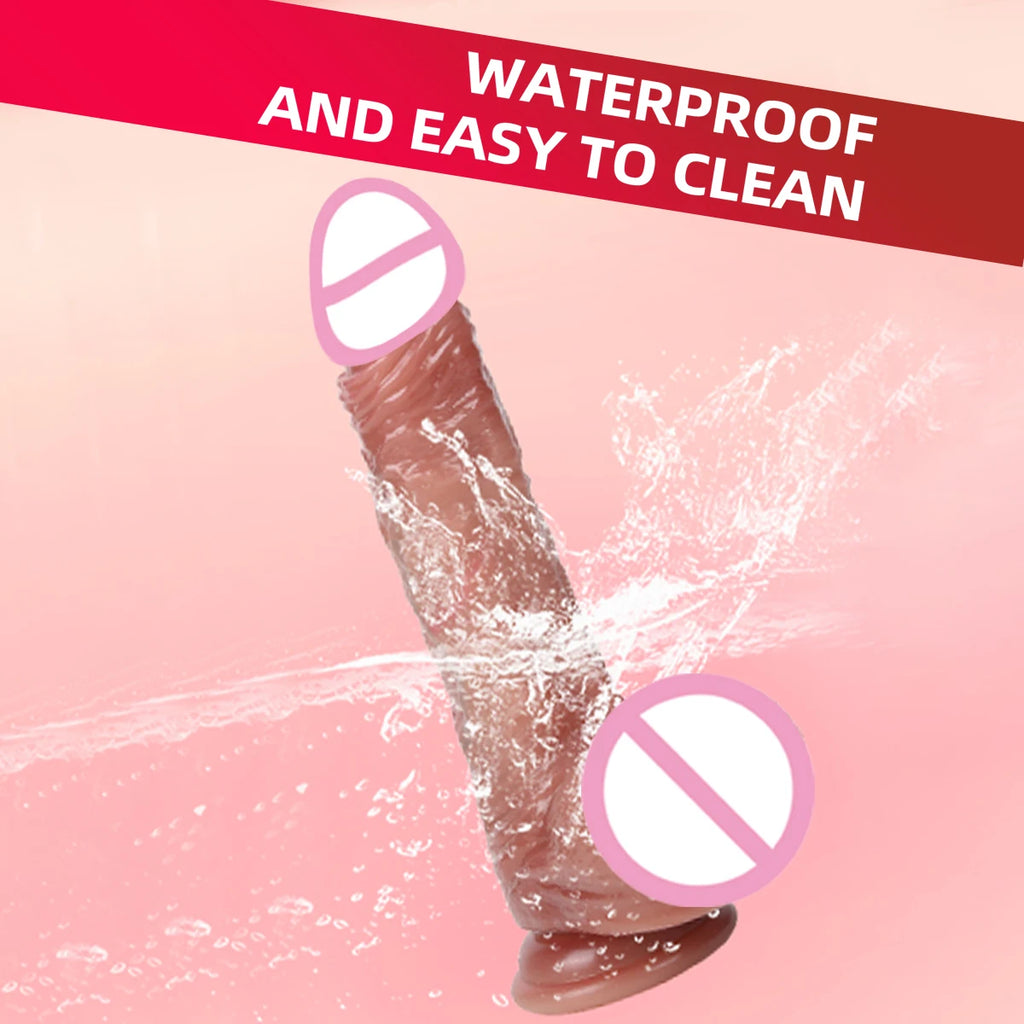 Dildo Anal Vaginal Realistic Dildos for Women Skin Sliding Foreskin Testicles Stimulation Strapon Big Penis Sex Toys