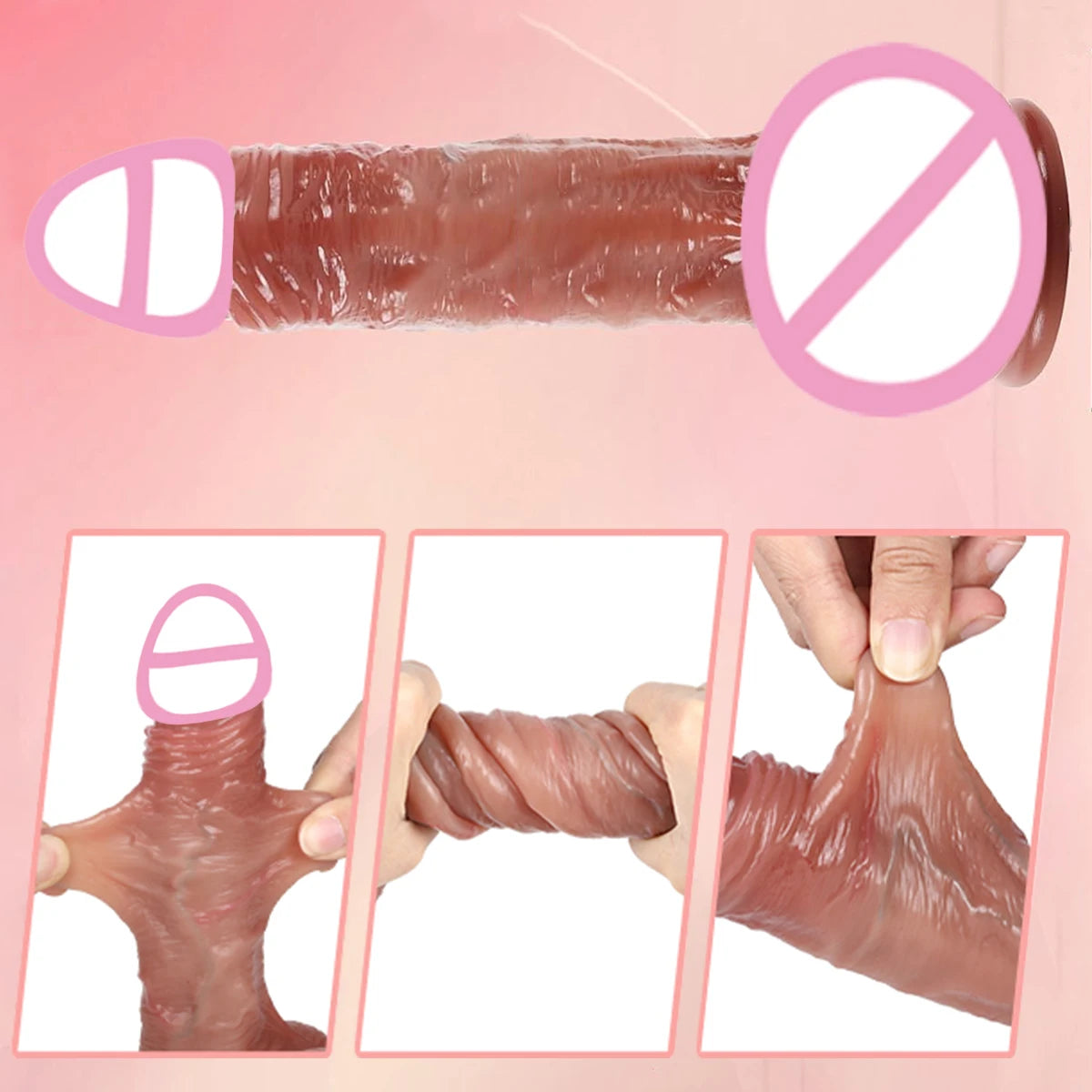 Dildo Anal Vaginal Realistic Dildos for Women Skin Sliding Foreskin Testicles Stimulation Strapon Big Penis Sex Toys