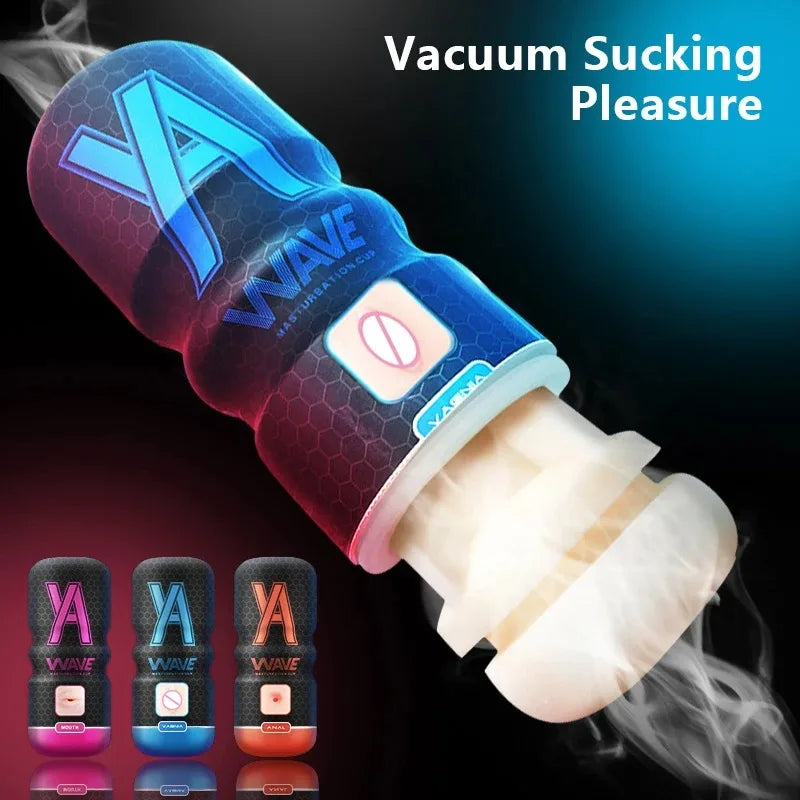 Masturbation Cup Wielding Powerful Sucking Realistic Anal Vagina Pocket Pussy Oral Sex Massager Male Masturbation Toy Male 18+
