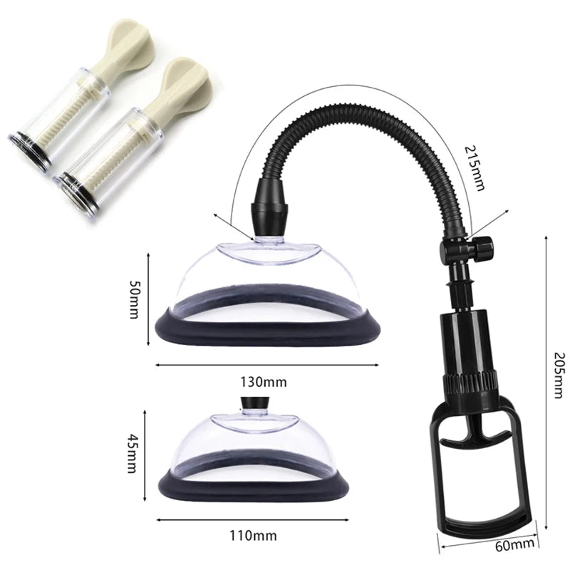 Pussy Pump Manual Breast Enlarger  Sucking Cup Nipple Sucker Suction Cover Adult Sex Toys for Women Vaginal Clit Stimulator