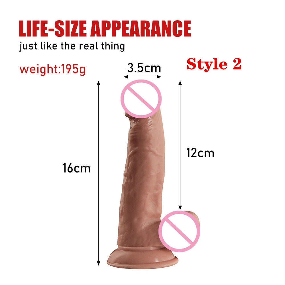 Dildo's realistic female G-spot stimulator, multi size simulated female dildo, powerful suction cup, anal plug, adult sex toy