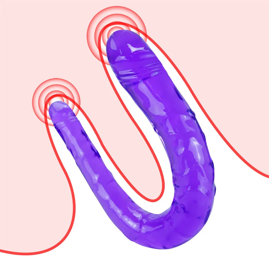 Double Dildo Realistic Mini Soft Dildo Lesbian Masturbator Flexible Fake Penis For Women Vaginal Anal Plug Sexy Toys Adult Games