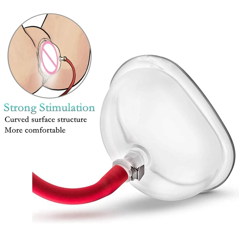 Pussy Pump Manual Breast Enlarger  Sucking Cup Nipple Sucker Suction Cover Adult Sex Toys for Women Vaginal Clit Stimulator