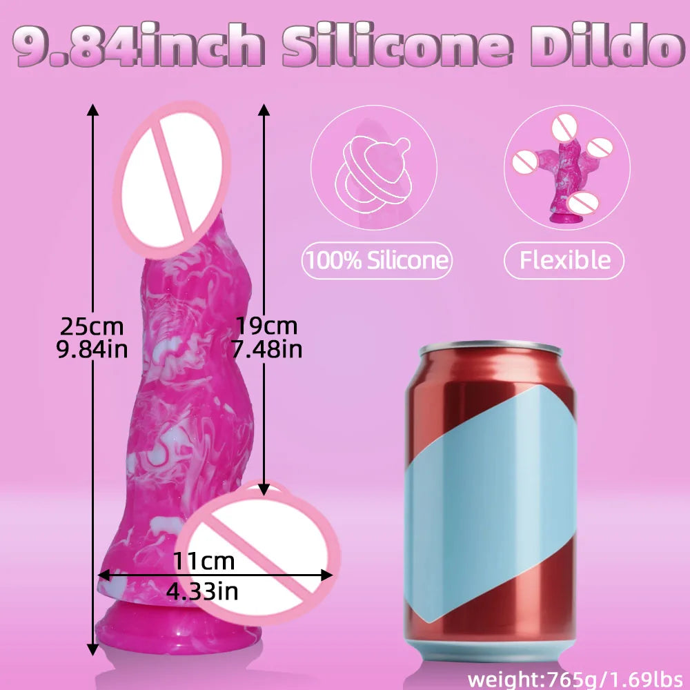 7.84in Monster Dildo, Realistic Anal Knot Dildo with Powerful Suction Cup Hands-Free, Adult Sex Toy, Suitable for Men and Women