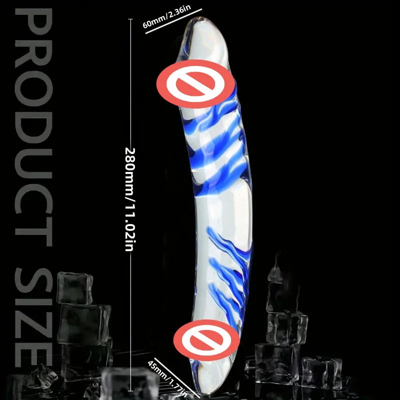 Taste double-headed dildo, with realistic glans designs of different sizes, large and long