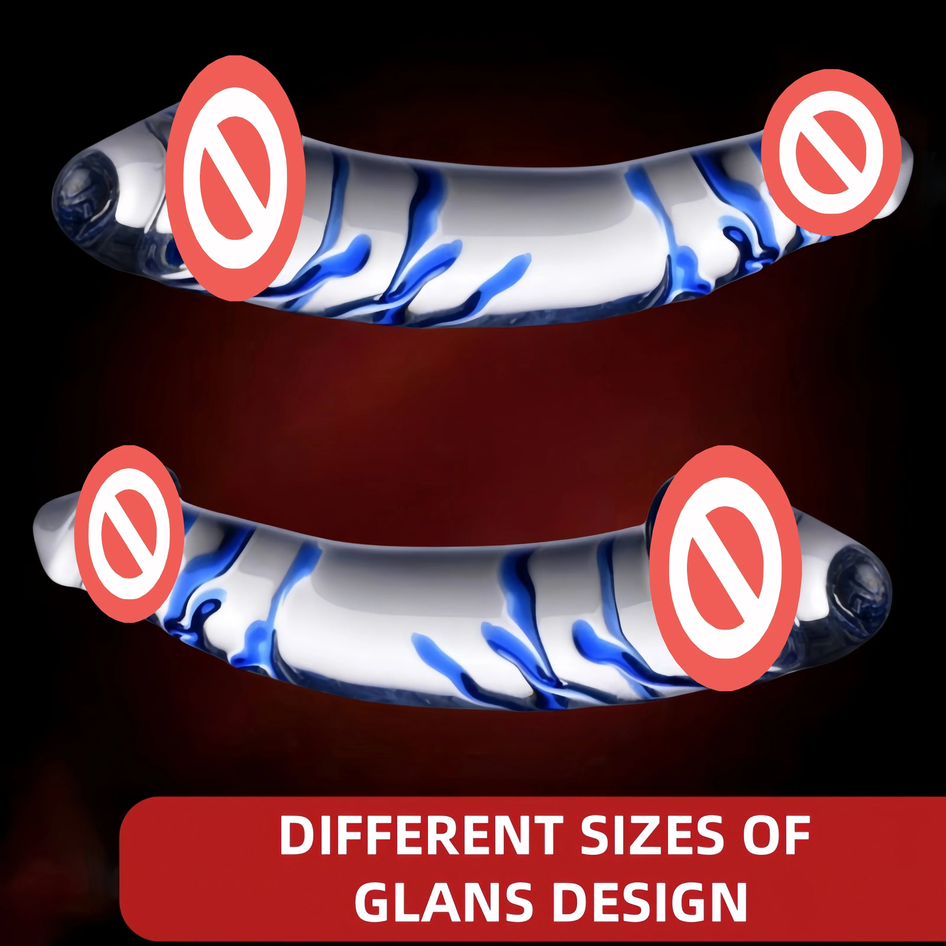 Taste double-headed dildo, with realistic glans designs of different sizes, large and long