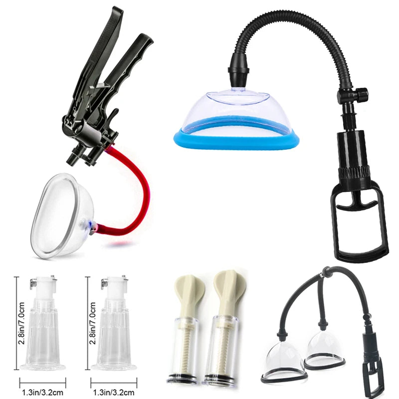 Pussy Pump Manual Breast Enlarger  Sucking Cup Nipple Sucker Suction Cover Adult Sex Toys for Women Vaginal Clit Stimulator