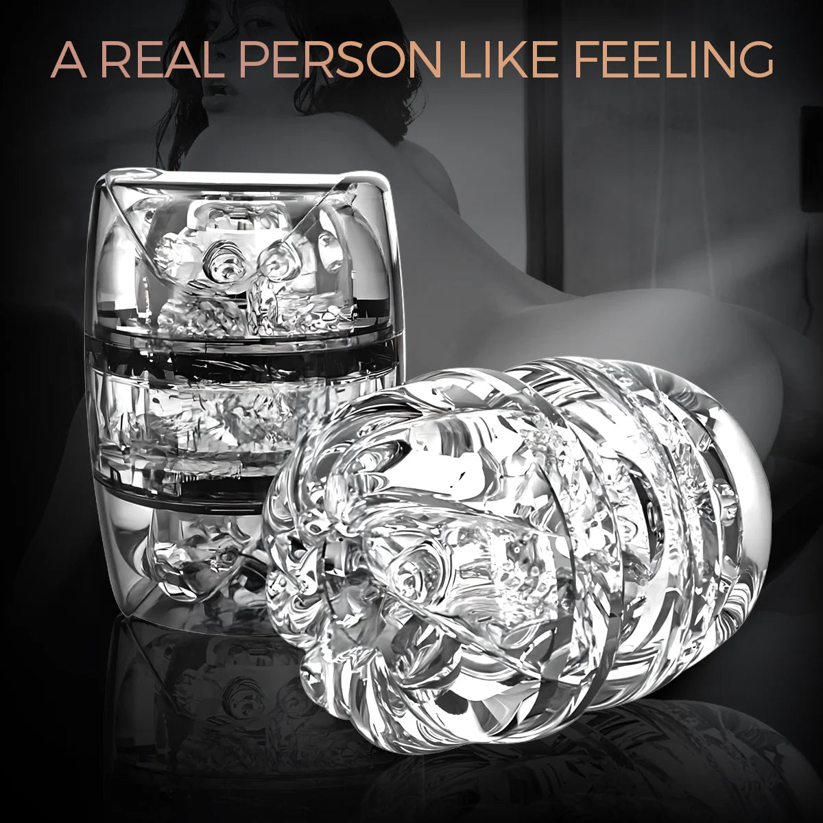 Transparent Manual Male Masturbator Pocket Pussy Masturbation with Vagina Textured Blowjob Sex Toys Penis Masturbation Sleeve