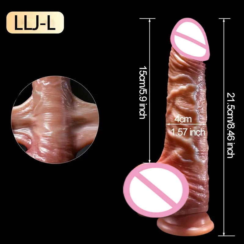 Dildo Anal Vaginal Realistic Dildos for Women Skin Sliding Foreskin Testicles Stimulation Strapon Big Penis Sex Toys